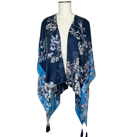 Kachel x Anthropologie Jamie Tasseled Kimono Viscose Silk Blend One Size Tunic - Picture 7 of 11